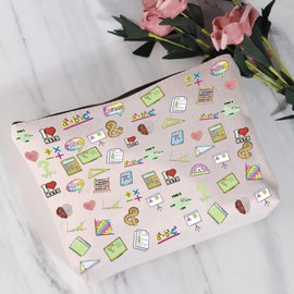 JYTAPP Math Science Cosmetic Bag Math Themed Zipper Bag Math Geek Gift Math Teacher Gift Math Student Gift Graduation Gift
