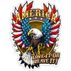 Generic Eagle and Flag Vinyl Decal Size 5.9 x 4.3
