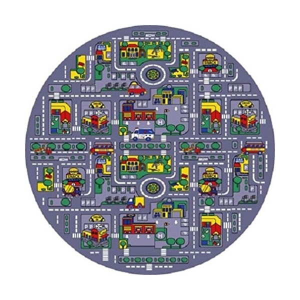 Champion Rugs Race Track City Traffic MAP Non Slip/Gel Back