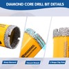 HIGHDRIL Diamond Hole Saw Kit - (6/8/10/20/25/28/32/45/50/65mm+35mm Chamfer) Diamond Core