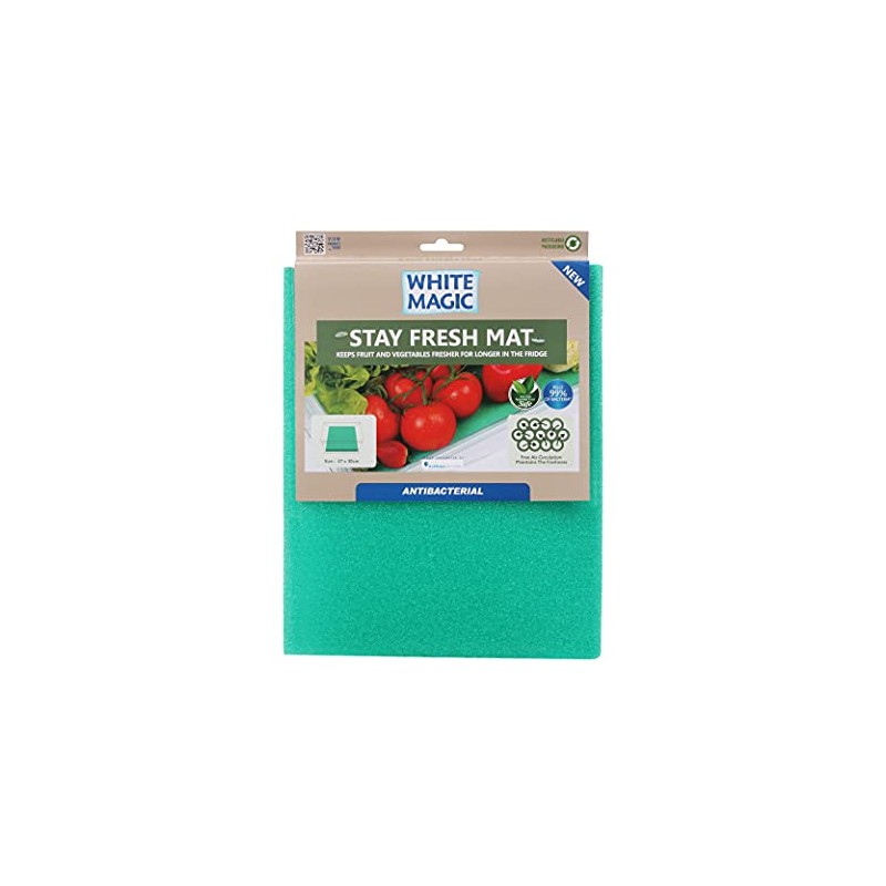 White Magic Antibacterial Stay Fresh Mat, Blue, 47x30cm