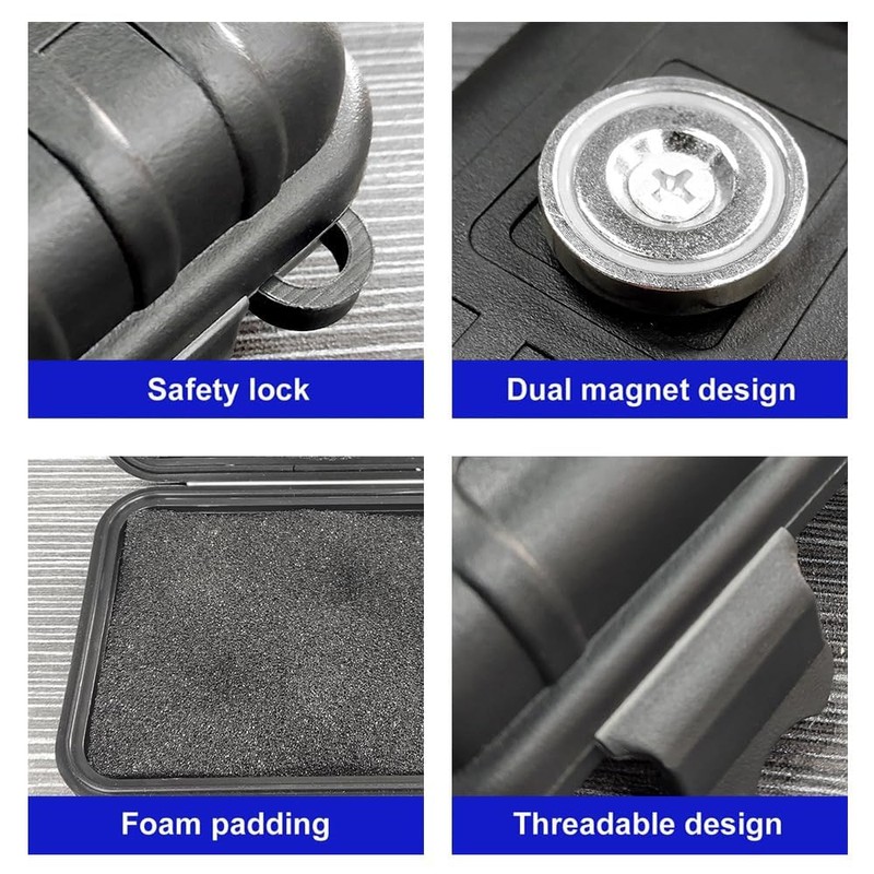 CLKE 1 x Under Car Magnetic Key Box Hidden Key