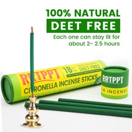 Large Citronella Incense Sticks 18 Sticks per Tube Add to Natural Ingredients Citronella | Lemongrass and Rosemary Oil | Outdoor Citronella Help You Better Enjoy Outdoor Life