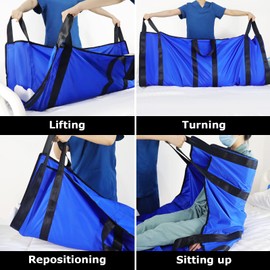 [Delete] Positioning Pad for Patient Transfer, Patient Transfer Board with Handles, Suitable for Obese People, Elderly People and Patients (Blue 100 x 147 cm)