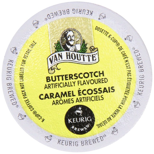 Van Houtte FLAVORED Coffee * BUTTERSCOTCH Caramel * Light Roast - includes 24 K-Cups for Keurig Brewers