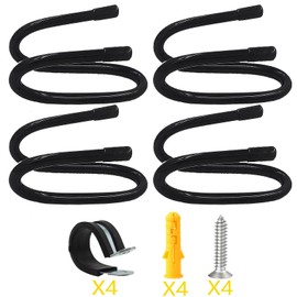 4 Pack Wall Mount Snowboard Storage Rack, Universal Design, Non-Slip Storage, Wall Mounted Ski Organizer Rack for Any Ski Boot, Ski Poles, Goggles, Gloves, Helmet and More for Garage Basement