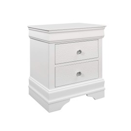 Global Furniture USA Global Furniture Pompei Metallic White Nightstand