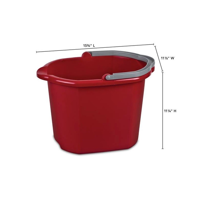 STERILITE 11215806 16Qt Red Dua Spout Pail
