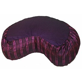 Boon Decor Meditation Cushion Crescent Zafu - Global Weave Violet