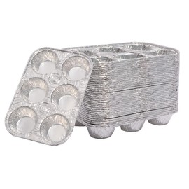 Waytiffer Muffin Pan | 6-Cup Cupcake Aluminum Pans Favorite Muffin Tin Size for Baking Cupcakes - Standard Size (6-cup-20Pack)