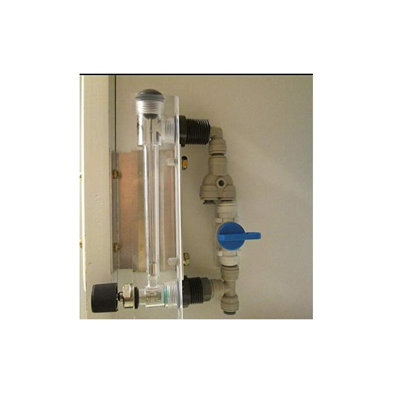 Xnrtop Adjustable Knob 0.5-5GPM 2-18LPM Water Flow Meter Panel Type