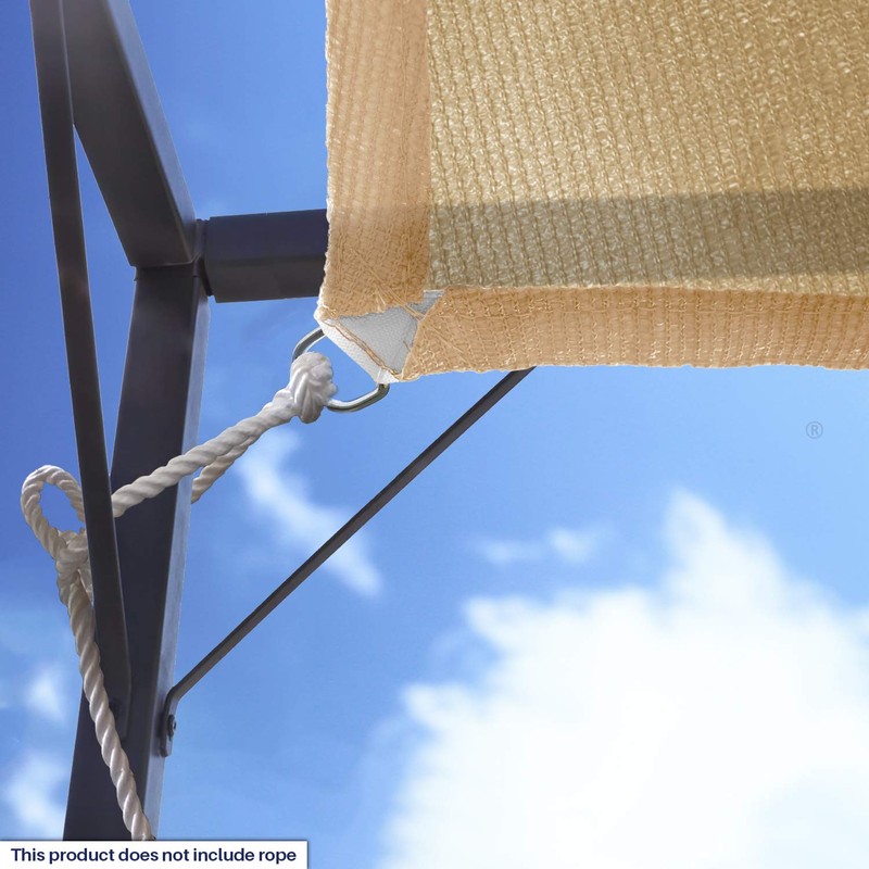 Windscreen4less Straight Edge Sun Shade Sail 6' x 15' Sun