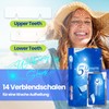 Professionelle Whitening Strips, Zahnaufhellung Strips 14 Stück, Kein Peroxid Sanft