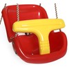 PLAYBERG Red Plastic Baby and Toddler Swing Seat with Hanging