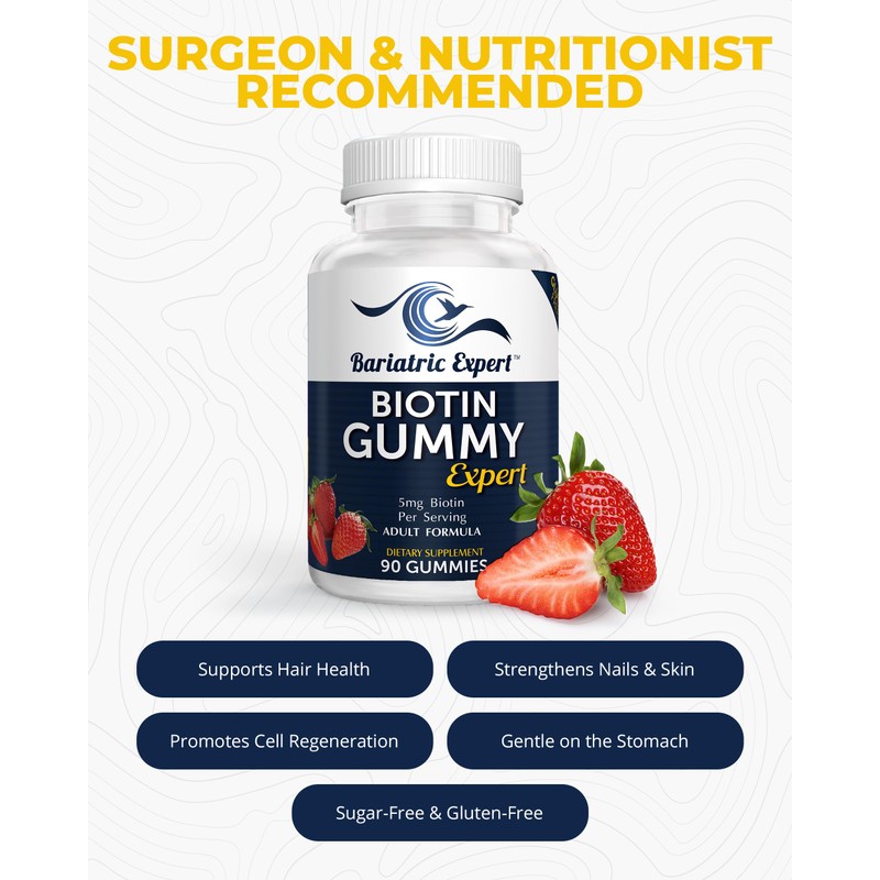 Bariatric Expert Biotin Vitamin – Fast-Melting Dietary Supplement for Adults