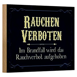 Rauchen Verboten Schild | Vintage-Design | Ideal für Büros und Restaurants | Nostalgischer Look | 18 cm x 12 cm