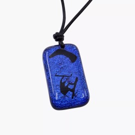 Zulasurfing Kiteboarding Jewelry Fused Dichroic Glass Pendant Made By Zulasurfing Studios