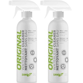 SansZo Total Detail Waterless Car Wash Wax and Polish Spray - Cleans, Shines and Protects with one Quick Application - Ultra Slick Lubricating Quick Detailer, Pro-Style Detailing Made Easy - 24 OZ