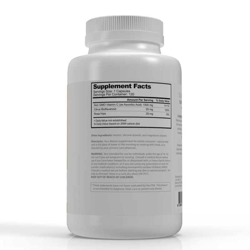SummerSculpt VITAMIN C 1000MG ROSE HIPS CITRUS BIOFLAVONOIDS IMMUNE SUPPORT
