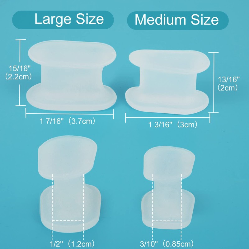 Welnove Pack of 14 Toe Separators, Gel Toe Spacers with