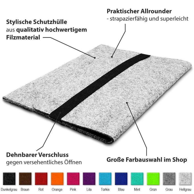 NAUC Notebook Sleeve Case Compatible with Trekstor Primebook C13 Laptop