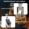 5-in-1 Cigar Lighter Built-in Cigar Punch, Holder, Cigar Draw Enhancer,Cigar