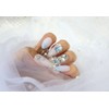 Handmade nail tips - Snow Flower ❄ - Almond /