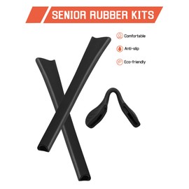 Bwake 1 Set of Replacement Earsocks and Nose Pads for Oakley Radar Path | Radar Pitch | Radar Edge | Radar Range | Radar XL Sunglasses - Black