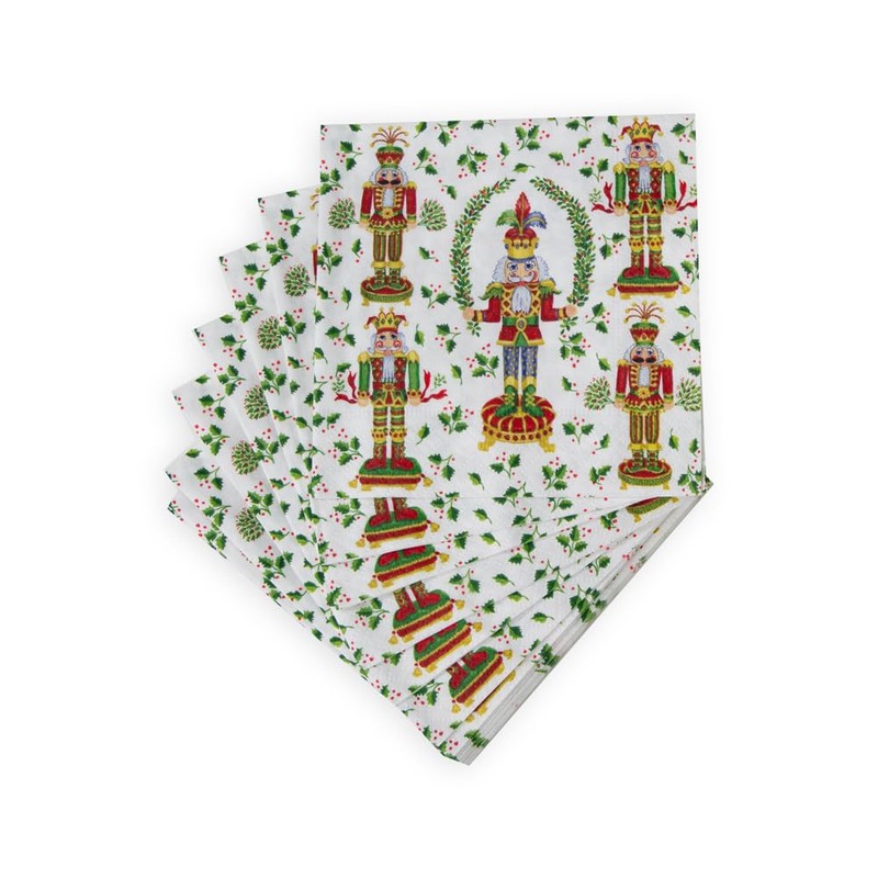 Nutcracker Christmas Cocktail Napkins - 20 Per Package - 2