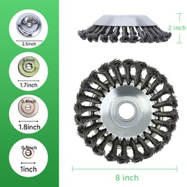XZEIT Weed Brush Cutter - High Quality Wild Herb Brush for Brush Cutter - 200 x 25.4 mm Bore - Wire Brush Cutter for Effective Weed Removal, Wire Brush Cutter