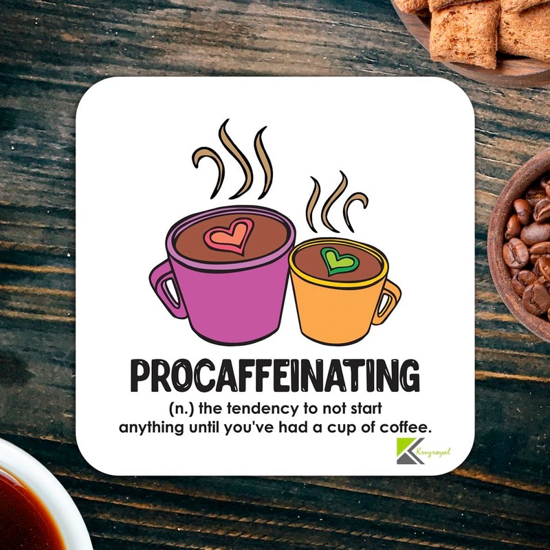 CS233 Defination procaffeinating Novelty Funny Coffee Tea Drink Gift Glossy