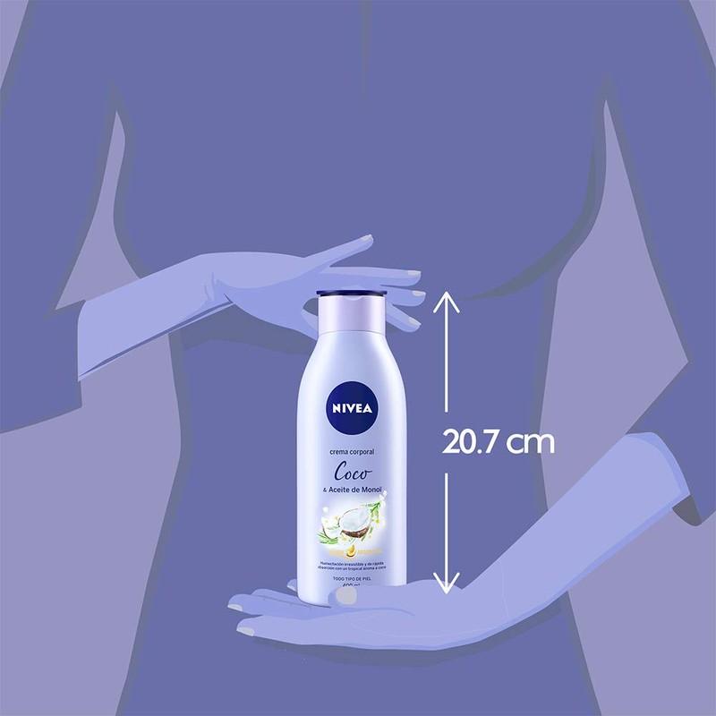 NIVEA Crema Corporal Humectante Senses Coco y Aceite de Monoi
