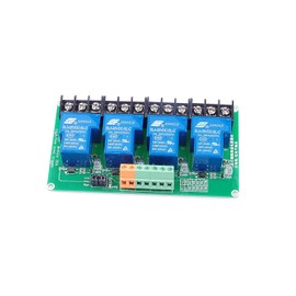 KNACRO 4-Channel DC 5V Relay Module High-Low Level Triggering Optocoupler Isolation Load 30A DC 30V AC 250V for PLC Automation Control, Industrial System Control(5V 4-CH)