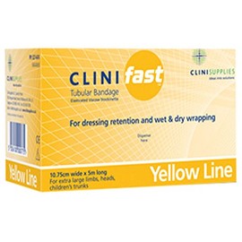 Clinifast Tubular Bandage, 10.75 cm x 3 m, Yellow
