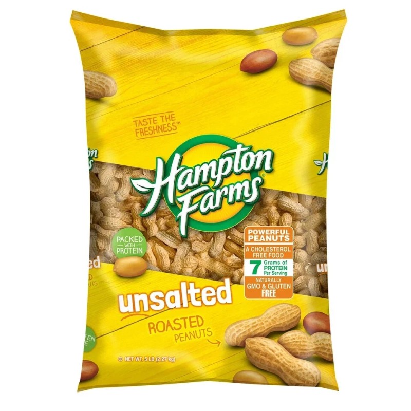 Hampton 6 Pack - Hampton Farms Unsalted In-Shell Peanuts (5