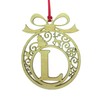 Laser cut Christmas tree bauble decoration: Letter L