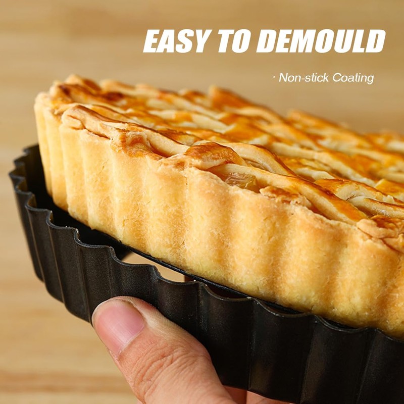 huiyoujiu 8 inch Quiche Pan, 22cm Tart Tin with Loose