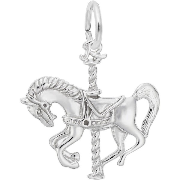 Rembrandt Carousel Horse Charm - Metal - Sterling Silver
