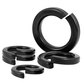 Qrity M4 Spring Lock Washer, Single Coil Square Section Washer, Carbon Steel Helix Lock, Gaskets for Screws, Pack of 20