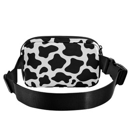 Cow Print Fanny Pack Women Men Fashion Belt Bag Waterproof Adjustable Strap Waist Pouch Casual Workout Travel Cycling Running