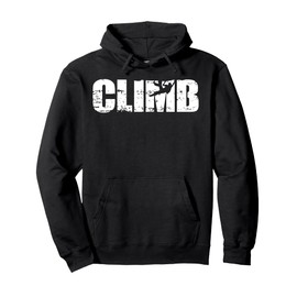 Distressed look climbing gift for climbers Pullover Hoodie