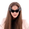 Black Fancy Dame Edna Style Sunglasses
