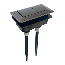 WinZo BT079GR Toilet Rectangular Push Button Universal for Dual Flush Toilet Tank Square Replacement Part Matt Grey