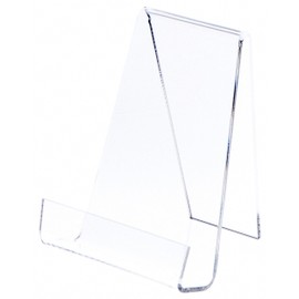 Plymor Clear Acrylic Book Easel with 1.375" Ledge with Lip, 6" W x 5.5" D x 7.25" H (6 Pack)