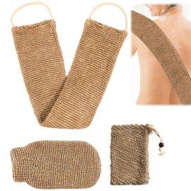 NHQZ Back Scrubber, Exfoliating Back Scrubber for Shower, Wash Cloth with Handles, Body Scrub Back Wash Aid for Removing Dead Skin