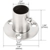 sourcingmap Stainless Steel Cabinet Clothes Closet Rod Bracket Holder Flange