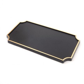 DIY Empty Plate Oval Nameplate - Black 3ea