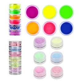 Sombras Ojos Xiaoya 12 Colores Neón Pastel Polvo Mate