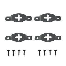PZRT 4PCS Speaker Iron Hanging Bracket Surround Sound Wall Picture Hanging Ring Hooks with Screws Length 57mm Width 21mm Speaker