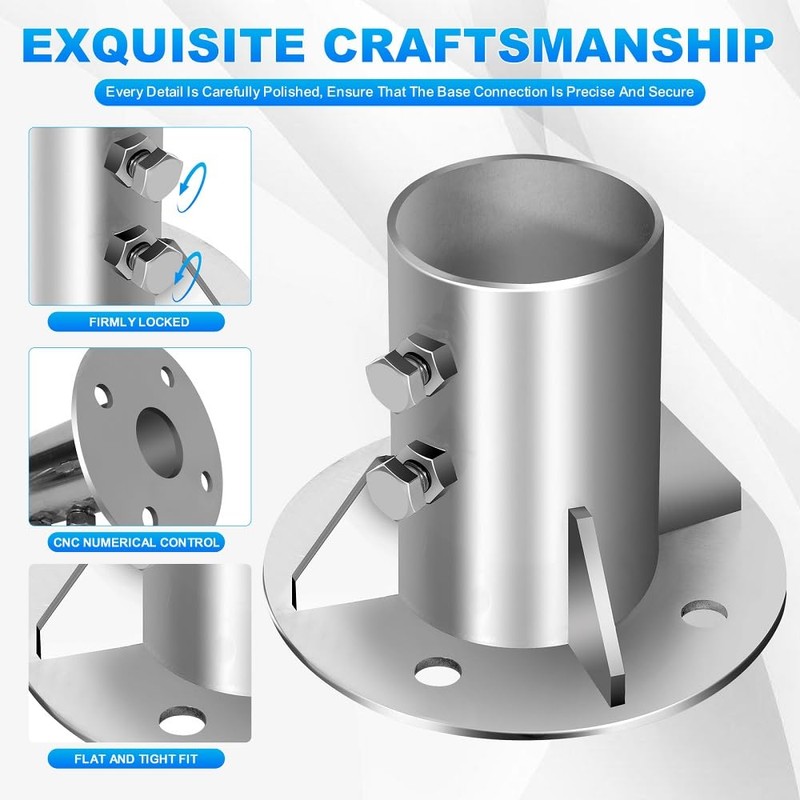 2 3/4" 304Stainless Steel Chain Link Fence Post Base Flange